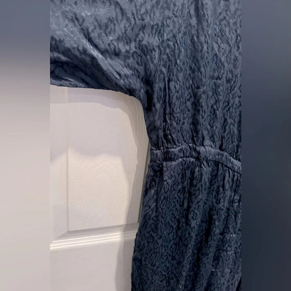 NEW Maeve Anthropologie Jacqueline Jacquard Romper Jumpsuit Navy Blue flowy USS - Picture 6 of 7